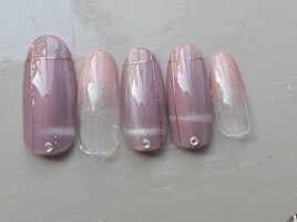 王道ピンク冬ネイル【岡山】