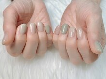 ヒールネイル(heal nail)/greige×green.