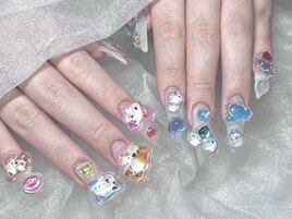 ぷっくりシールネイル