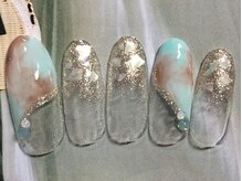 ネイルサロン リリオ(Nail Salon Ririo)/ラメグラ×夏タイダイネイル