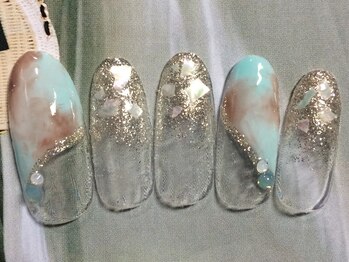 ネイルサロン リリオ(Nail Salon Ririo)/ラメグラ×夏タイダイネイル
