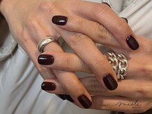 ミエレ(miele)/ダークブラウンワンカラーネイル