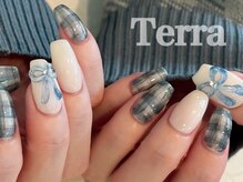 ネイルサロン テラブルー 渋谷店(Terra Blue)/リボンチェックネイル