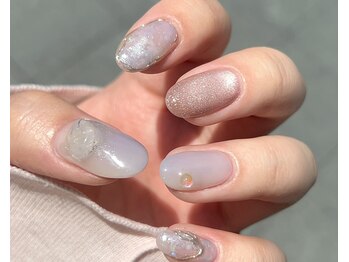 ネイル ブーマー(Nail BOOMER)の写真/儚げ紫陽花ネイル【Karenデザイン★持ち込みOK(フィルイン）】