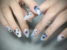 デニム×お花