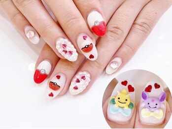 ネイルコレクション ピンク(Nail Collection Pink)/ジェル放題+キャラ♪メタモン