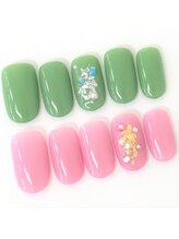 ネイルサロン クイール 小山店(NAIL SALON QUILL)/ワンカラー＋金箔