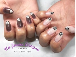 【自爪ネイル】お花ネイル