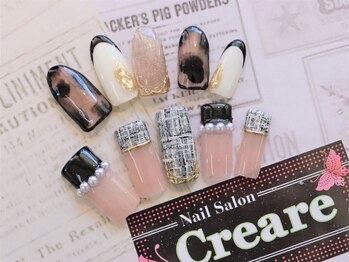 クレアーレ(Creare)/チェック、ツイードネイル