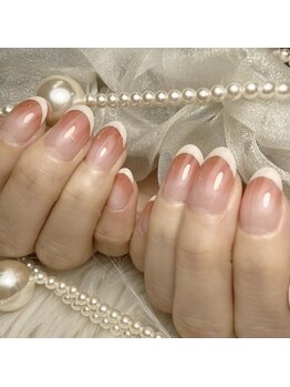 アオマリー(Aomalie)/グラデ×フレンチネイル ¥11,880