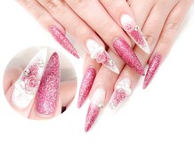ネイルコレクション ピンク(Nail Collection Pink)/長さだしジェルチップ★薔薇