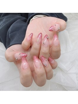 ピンクラメグラネイル