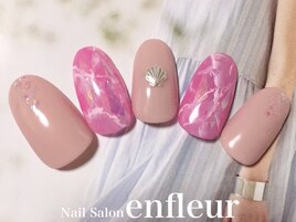 キラキラ大理石アート☆ネイル