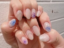 アイネイルズ 渋谷店(I nails)/水彩フラワー￥8980[渋谷]