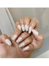 コロミネイル(colome nail)/お花アート、ガラスフレンチ