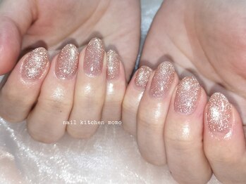 ネイル キッチン モモ(nail kitchen momo)/ヌーディーカラーのフラッシュ