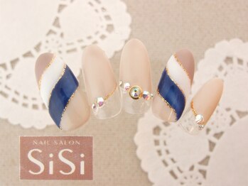 シシ(SiSi)/オトナ色バイカラーネイル★
