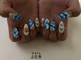 長さ出し×ジェルデザイン