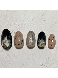 手描き♪お花×ダルメシアン