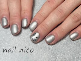 ワンポイントでメンズネイル