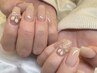 【HAND】オフ込み＊ワンカラー＋2本アート ¥5500