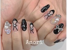 アモリ(Amori)/ラメ埋め尽くし　手書きリボン