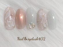 ネイル アンド アイラッシュ ヨンマルニ(Nail&eyelash 402)/フラワーネイル