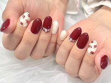 ネイルネージュ 錦糸町(Nail Neige)/こだわり定額アート/ボルドー