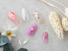 ソウ 難波店 nail salon Sou/韓国風☆ぷっくりフラワーnail