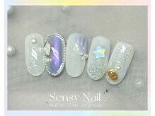 センシー ネイル スタジオ(Sensy Nail Studio)/紫ミラー + マーメイドアート