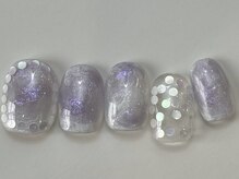 ネイルメゾン 天神店(NAIL MAISON)/ホロもやもや夏パープル¥7000