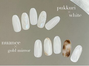 定額60分/シアーホワイトネイル