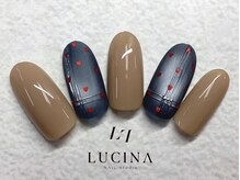 ネイルスタジオ ルキナ(LUCINA)/H-642大人ハートチェックネイル