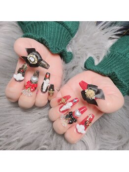 u.Neek【ユニーク】長さだし/スカルプ/定額/持ち込み/海外風/ベイビーブーマー/【スカルプ】オーダーデザイン6