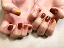 秋のニュアンスネイル