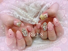ラブリーキルティング推しネイル
