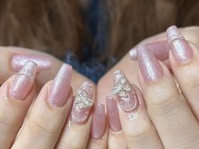 ウサギネイル 新大久保店(usagi nail)/ピンクネイル