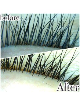 ラ ムーン アイラッシュアンドヘアメイク(La.Moon)/アイシャンプービフォーアフター