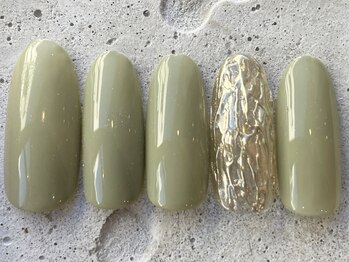 フリークネイル(FREAK Nail)/凹凸ミラーワンポイント ¥7000