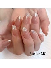 アトリエ エムシー 新富町(Atelier MC)/上品ベージュにキラリラメがけ