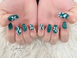 グリーン×ホワイト