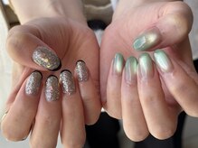 ラティ ネイル(Ratie nail)/ちぐはぐネイル