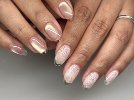 クリアフレンチ×レースシール