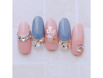 サンネイルルーム(sun nail room)/シェル×ワンカラー×ストーン