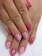 クリスタルネイル ボンベルタ橘店(CRYSTAL NAIL)/ツイードネイル