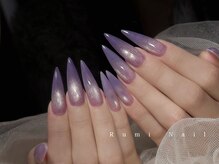 ワンホンネイル 新宿(Rumi Nail)/パープル/マグネット/長さだし