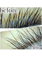 ラ ムーン アイラッシュアンドヘアメイク(La.Moon)/アイシャンプービフォーアフター