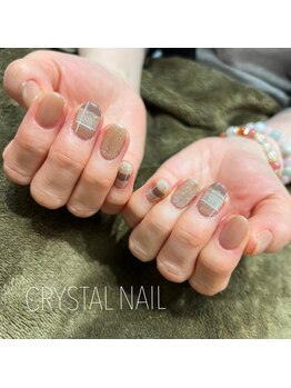 クリスタルネイル ゆめタウン久留米店/チェックネイル