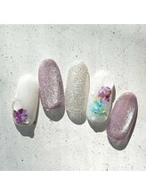 ネイルアンドまつげ リュフェール 五反田(Nail Lufaire)/紫陽花ネイル