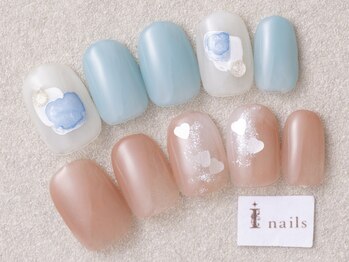 アイネイルズ 三宮店(I nails)の写真/初回オフ込★シンプルコース¥6500♪シンプルだけどトレンド感も♪日常使いもお呼ばれネイルも☆［三宮］